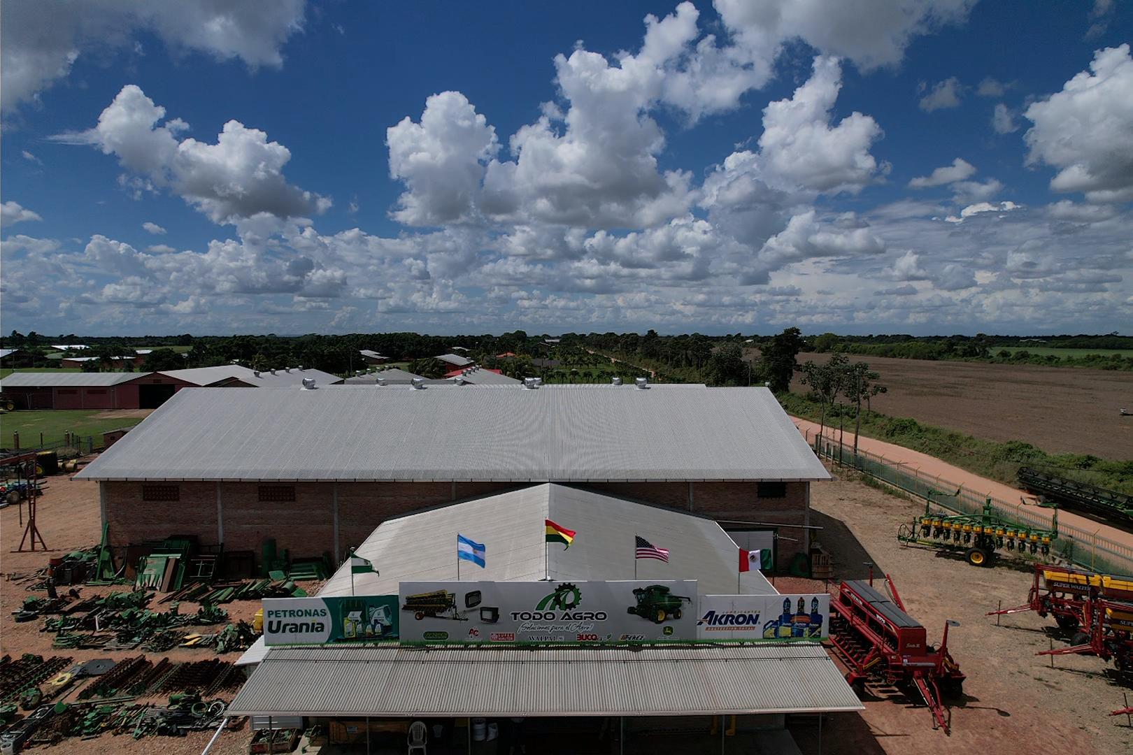 Vista aérea antigua del ingreso de TODO AGRO